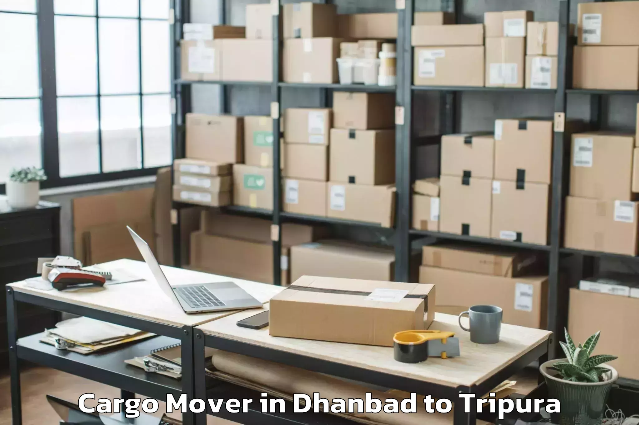 Top Dhanbad to Kailashahar Airport Ixh Cargo Mover Available